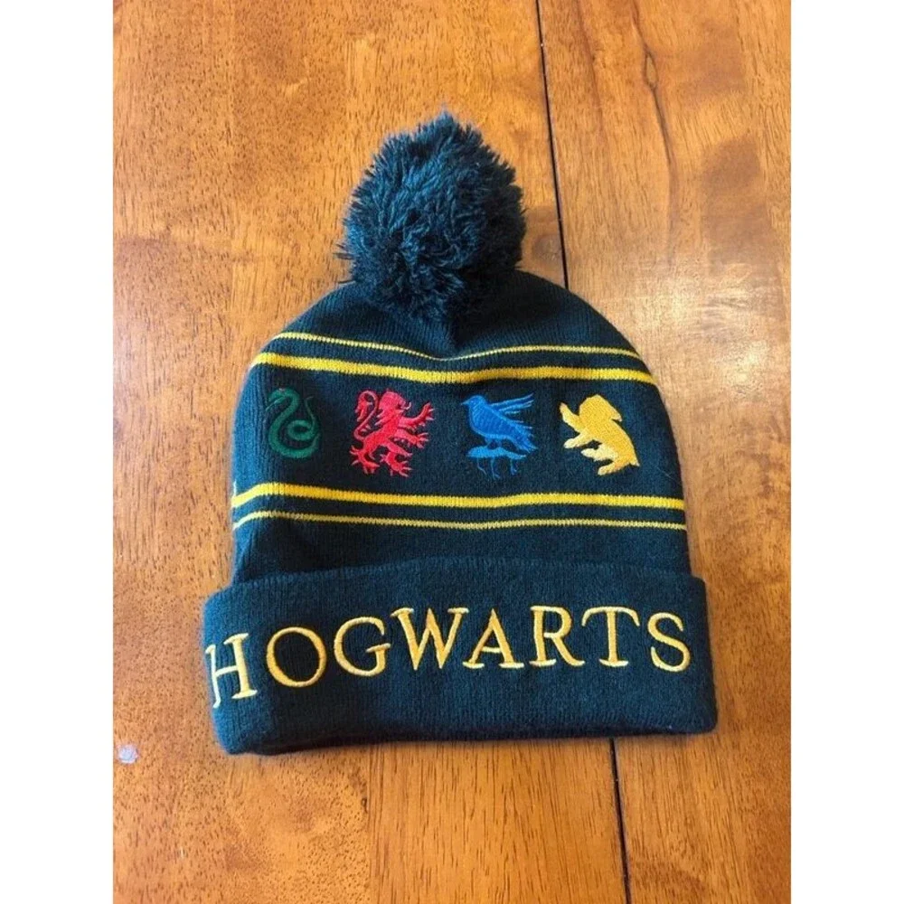 Harry Potter Hogwarts House Crest Pom Beanie Hat